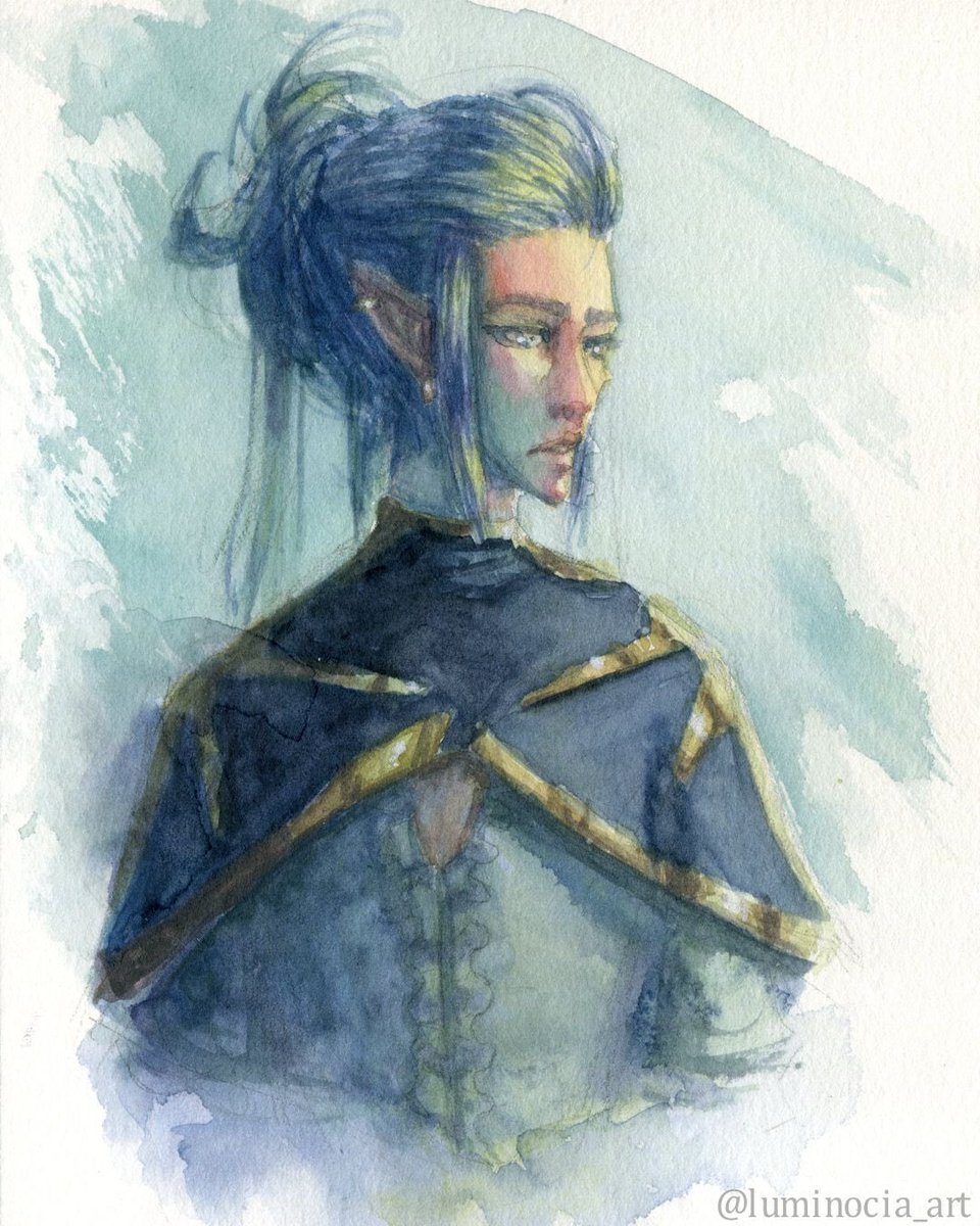 Scanned version of my recent OC watercolor sketch working with a limited colour palette of colours I don’t usually like: Lemon Yellow and Greens (Made with Phthalo Blue).
Do you like working with strange colour palettes?
#watercolor #traditionalart https://t.co/nADkQP2rzI