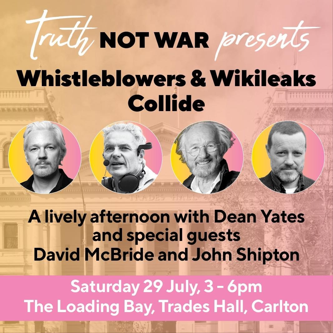 Whistleblowers and WikiLeaks Collide

Sami Shah MC introducing Dean Yates with special guests John Shipton (Julian Assange's Dad) and David McBride (war-crimes whistleblower)

https://t.co/cjjsHn5YCE  

#TruthNotWar #IStandWithMcBride #FreeAssange https://t.co/H74LlEv8hd