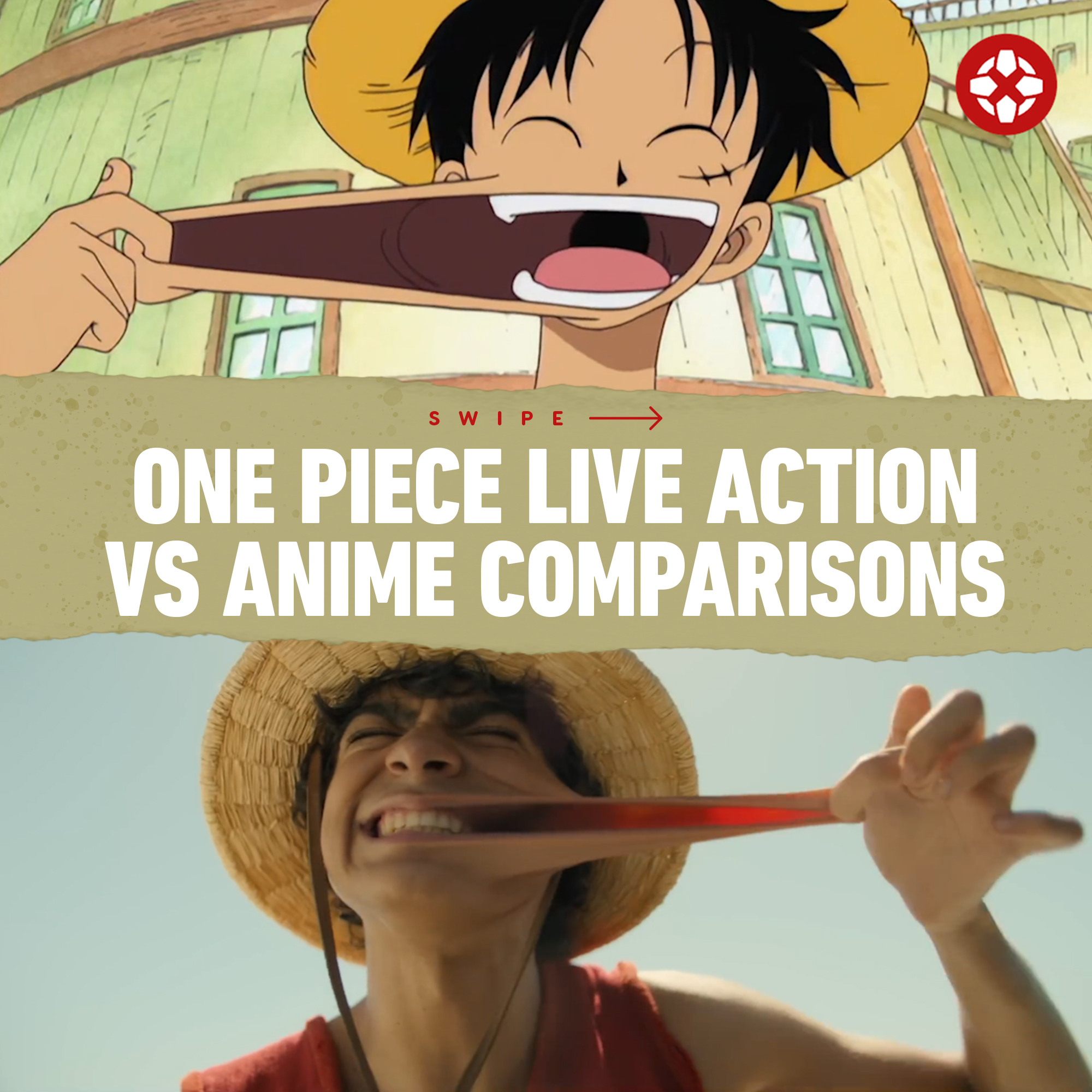 One Piece Anime VS Netflix Live Action Side by side Comparison 