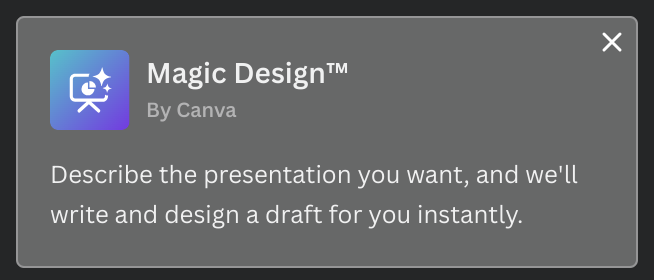 MissTruchon's tweet photo. Have you tried the "Magic Design" feature on @canva? Simply typed the words "underwater slideshow presentation" and the tool came up with tons of different templates. So cool! #multimediaFSU https://t.co/a7mvhMTgRU