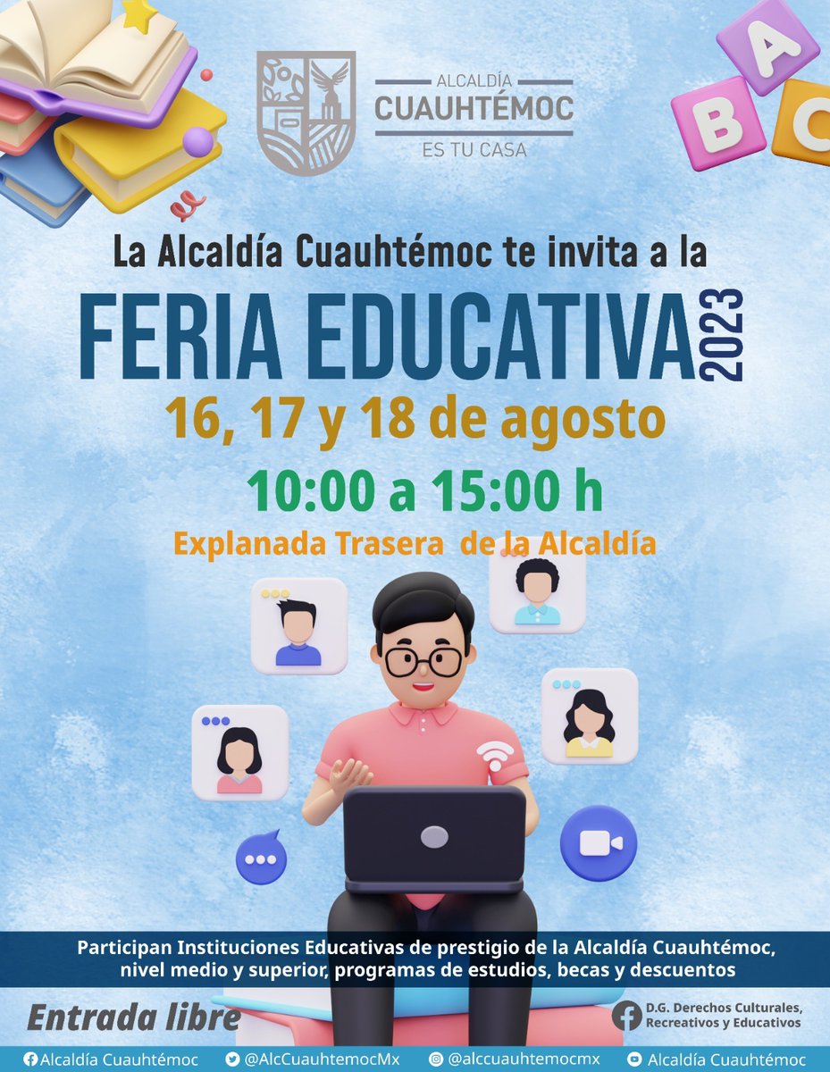 ¡Asiste a esta increíble Feria que contará con muchísimas opciones para tu educación! Entrada gratuita!