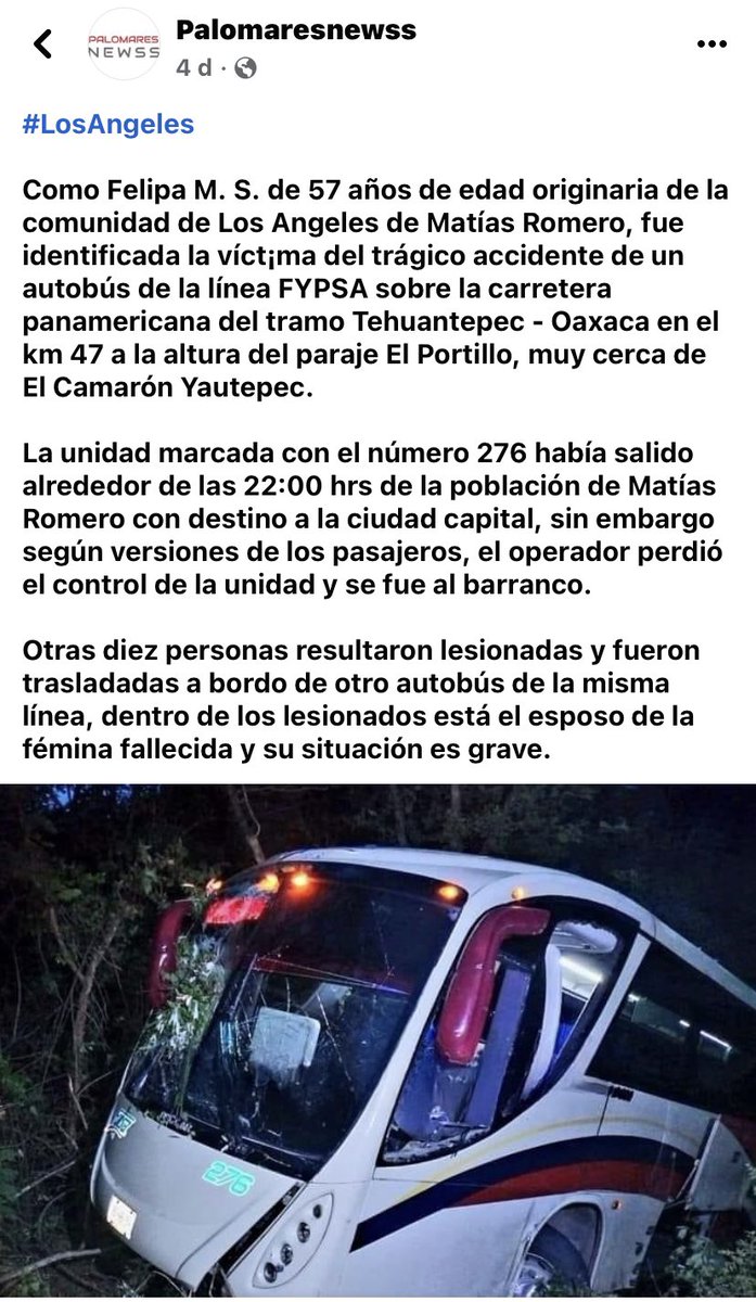 CharloLarav0's tweet photo. El día 21 de Julio en la madrugada el camión de transporte de la empresa #FYPSA, en donde viajaban mis tíos, sufrió un accidente aproximadamente a las 3 de la madrugada. 
Lamentablemente mi tía perdió la vida y uno de mis tíos salió gravemente herido, hoy ya está estable. https://t.co/EUyJx1GiEb