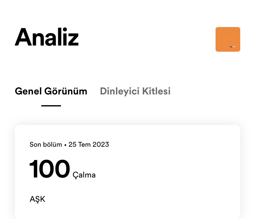 Son podcastimiz ‘AŞK’ günü dolmadan en çok dinlenen podcastimiz oldu..dinleyen herkese teşekkürler