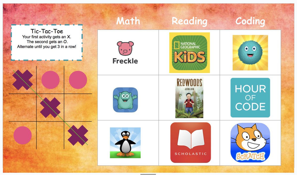 MissTruchon's tweet photo. Student choice is SO important! These tic tac toe choice boards can be a good option to engage younger students. #multimediaFSU https://t.co/Yig8jHdiDp