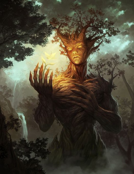 DEADLYGOSSIP's tweet photo. *En levant le bout du nez, les garçon pouvait alors voir une gigantesque créatures, formé à base d'arbre, faire pousser une étrange petite plante dans sa main. * https://t.co/XYGBfxv0z5