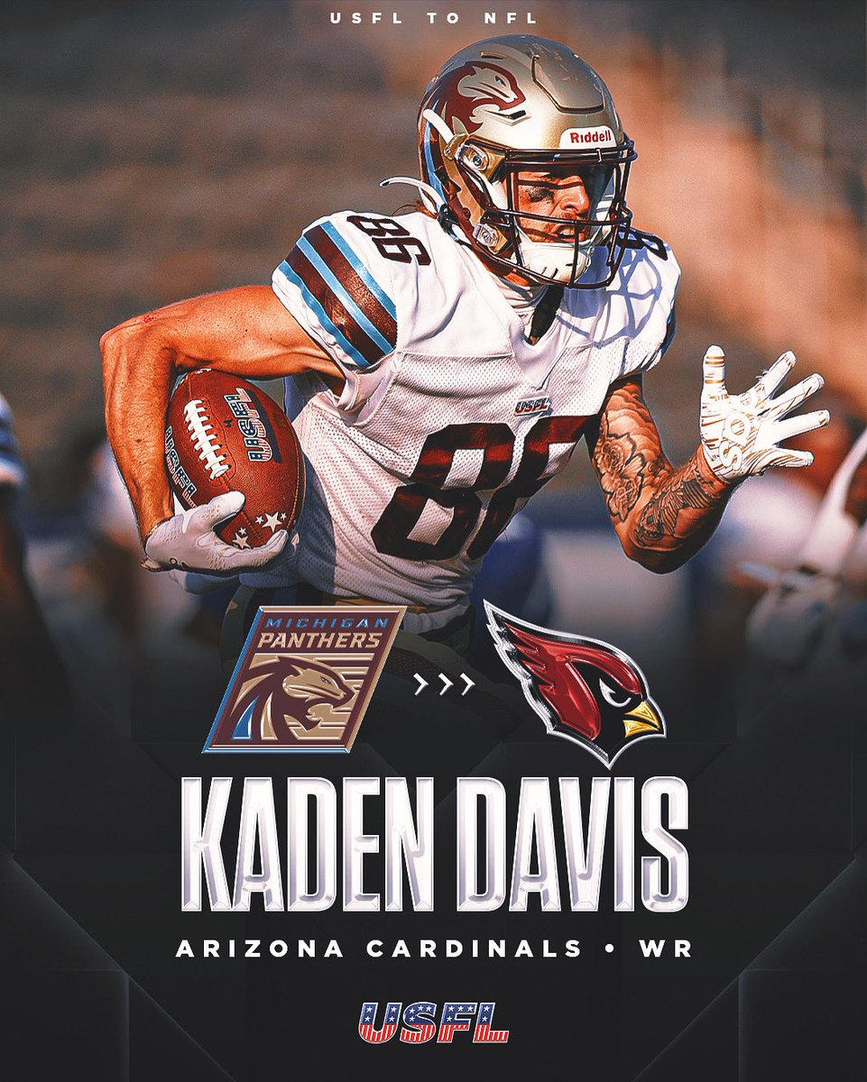 Michigan Panther WR Kaden Davis has signed with the Arizona Cardinals 🙌🔥