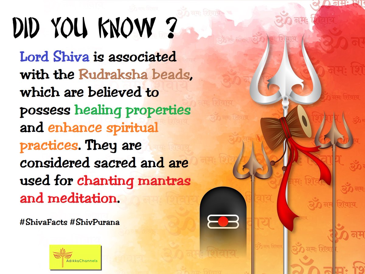 Adikkachannels's tweet image. Embrace the Sacred Power: Discover the Mystique of Rudraksha Beads, Associated with Lord Shiva, Possessing Healing Properties and Elevating Spiritual Practices. Unlock the Essence of Divine Connection. 📿🕉️ #ShivaFacts #ShivPurana #RudrakshaMystique  #HarHarMahadev