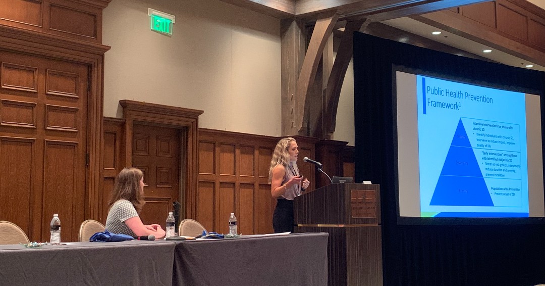 GSUGerontology's tweet photo. Georgia State Gerontology faculty, students and alumni were all over the GGS program. Pictured here are Kristi Fuller (affiliate faculty) and Alice Prendergast-Boughrum. Also pictured here is Victoria Helmly (alumni) and current doctoral student in Criminal Justice at GSU. https://t.co/OLPaiyyBcs