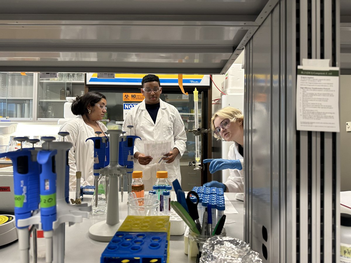 ProteinPatrick's tweet photo. Melanin looks great in a lab coat! 

Thanks to the Frazier Lab (@MNFrazier5 ) for starting an initiative to show incoming freshman from underrepresented groups what a career in STEM can look like! 

@CofCChem https://t.co/1pCQ17gDm1