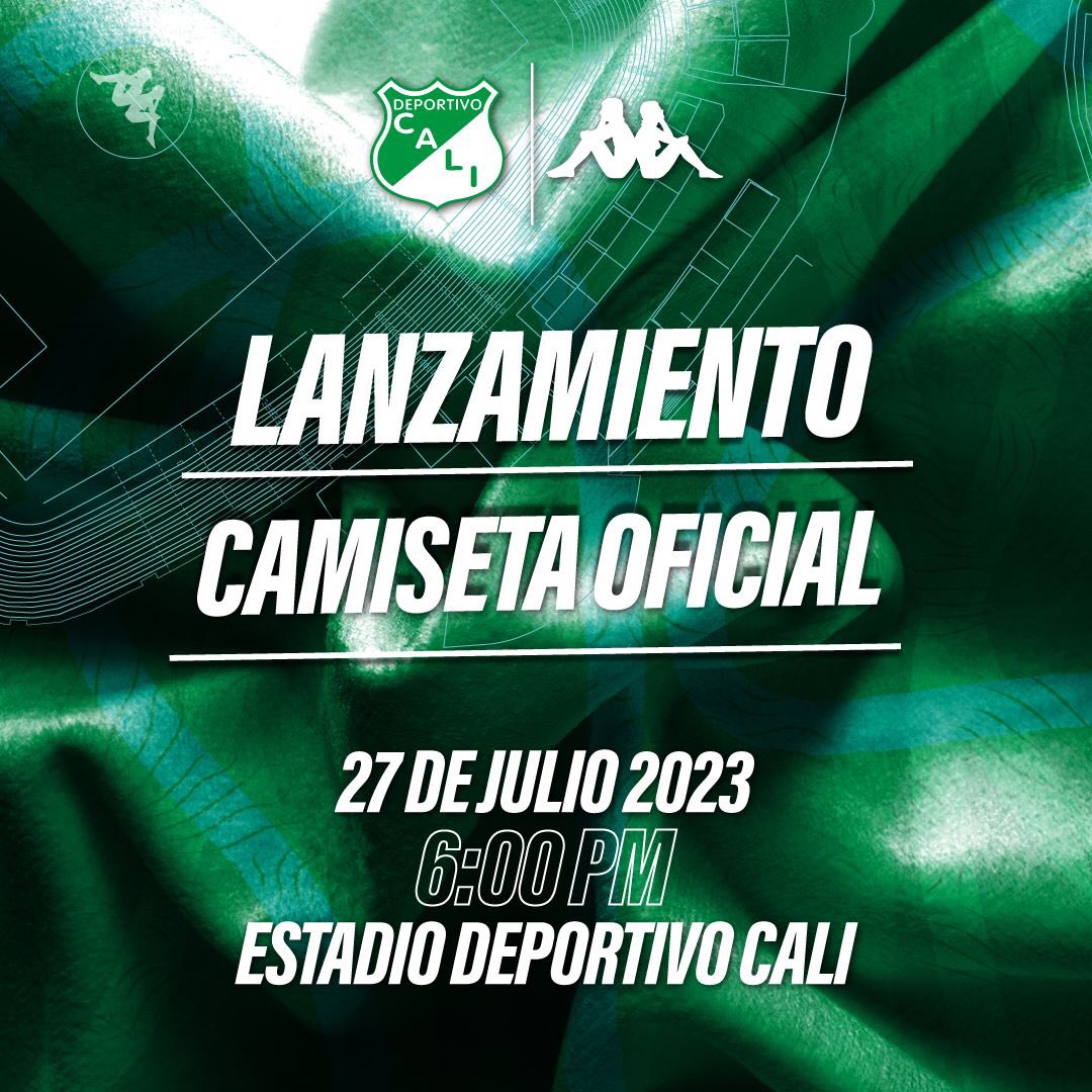 DeportivoCaliCP's tweet photo. Nuestra cita es este 27 de Julio del 2023.
Acompáñanos al inicio de este nuevo capítulo de nuestra historia en casa. 🤍💚
🏟️ Estadio Deportivo Cali
⌚️6:30 p.m
#KappaSport #Kappa #DeportivoCali #kappacol #VamosCali https://t.co/Y2q14xgErh