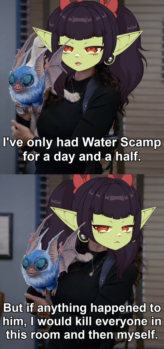 As soon as I saw what Paizo was replacing the Mephits for in their remaster it was all over. He's just a little guy!

#Pathfinder2e #TTRPGs #Goblin