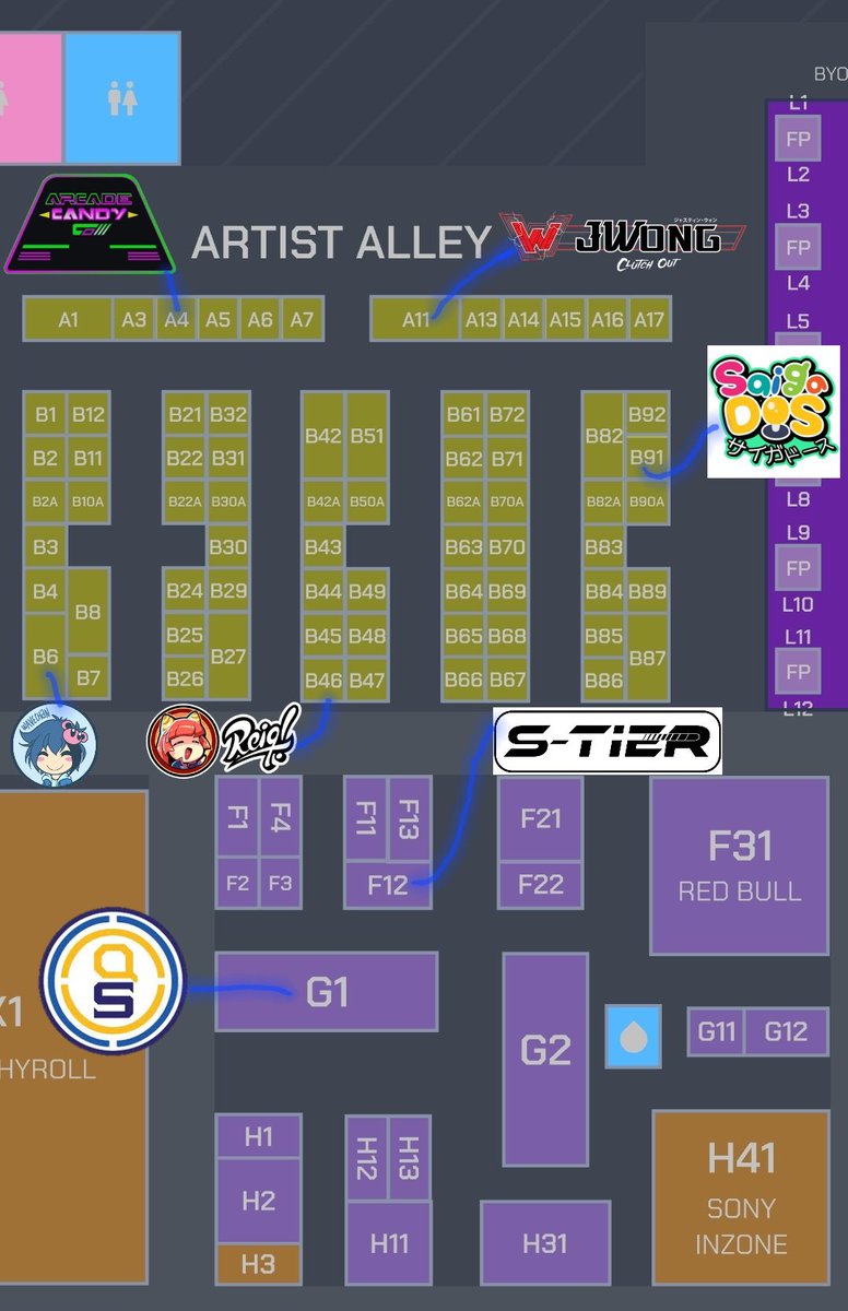 ArcadeCandyCo (@arcadecandyco) on Twitter photo We are excited to be back for #Evo2023 This also means EVO exclusives!👀 See map ⬇️ for our booth location, along with some of our friends & favorites! Be sure to check out all the amazing Artist Alley vendors!🫡<a href="/SaigaDOS/">SaigaDOS 🔜EVO2025 A16🔜C32025</a> <a href="/JWonggg/">Justin Wong</a> <a href="/official_stier/">OFFICIAL S-TIER</a> <a href="/reiq/">𝗥𝗘𝗜𝗤 Reinaldo Quintero</a> <a href="/ireneylee/">Wavechan ▶️ EVO Artist Alley A151</a> <a href="/MattMcMuscles/">Matt McMuscles</a> We are excited to be back for #Evo2023 This also means EVO exclusives!👀 See map ⬇️ for our booth location, along with some of our friends & favorites! Be sure to check out all the amazing Artist Alley vendors!🫡<a href="/SaigaDOS/">SaigaDOS 🔜EVO2025 A16🔜C32025</a> <a href="/JWonggg/">Justin Wong</a> <a href="/official_stier/">OFFICIAL S-TIER</a> <a href="/reiq/">𝗥𝗘𝗜𝗤 Reinaldo Quintero</a> <a href="/ireneylee/">Wavechan ▶️ EVO Artist Alley A151</a> <a href="/MattMcMuscles/">Matt McMuscles</a>
