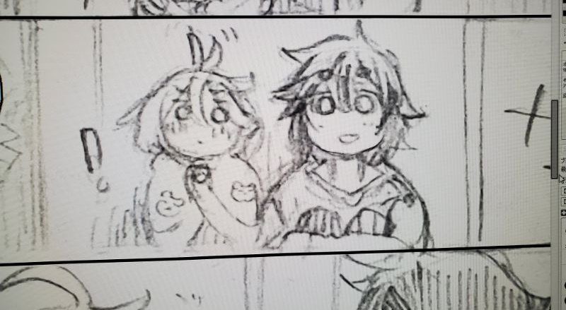 スレちゃんの顔がすごくまる。しゅっとさせる。