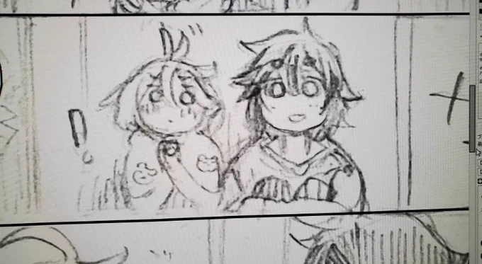 スレちゃんの顔がすごくまる。しゅっとさせる。