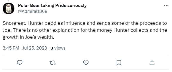 4HumanUnity's tweet photo. .@Admiral1868, your assertion is misplaced. Joe Biden's net worth is estimated at around $8-$9 million, mostly accumulated from book deals and speaking fees over his long public service tenure. Key aspects include:

His two Delaware homes, valued at about $4 million, and cash plus investments of a similar sum, along with a federal pension exceeding $1 million.
The primary source of his wealth is real estate, coupled with a mix of investments.
Starting from a $42,500 Senate salary in 1973, his earnings escalated to $169,300 by 2009, $230,700 as VP, and $400,000 currently as president.

Trump took $250 Million from you when he left office for his "defense fund" to pay his personal bills. Go lie elsewhere.
