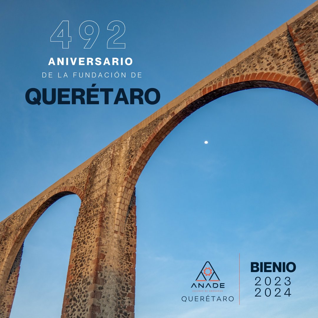 Orgullosos de nuestra tierra. ¡Feliz aniversario, Querétaro!

#UnidosTodosSomosANADE