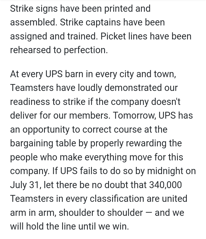 BrJoeBalkis's tweet photo. 7/24/23
#VOTENOups &amp; #STRIKEups 8/1
#upsNegotiationsUpdate
#2023TeamstersupsContractCampaign #Teamsters #ups
Arm in Arm, Shoulder to Shoulder or are they going to try to strong arm the #upsContract on us?
#DEFUNDfacebook
#DEFUNDtwitter
#DEFUNDyoutube https://t.co/aDnvlAwsky