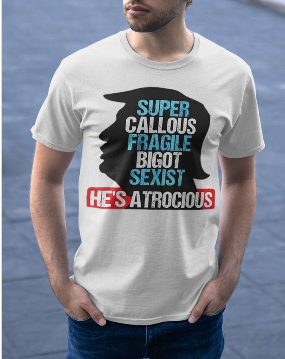 HalyouStore's tweet photo. Check out this listing I just added to my #TeeChip store
Super Callous Fragile Bigot Sexist He Is Atrocious Classic #tshirt
Only for 16 $ Limited Edition
https://t.co/GllmXYOGT8
#хтивийпонеділок #โหวตนายกรอบ3 #idolyfepanaroma
#LabanFilipinas #Oppeneheimer
#MarkTuan #Xitter #bwfc https://t.co/526RIUNVoz
