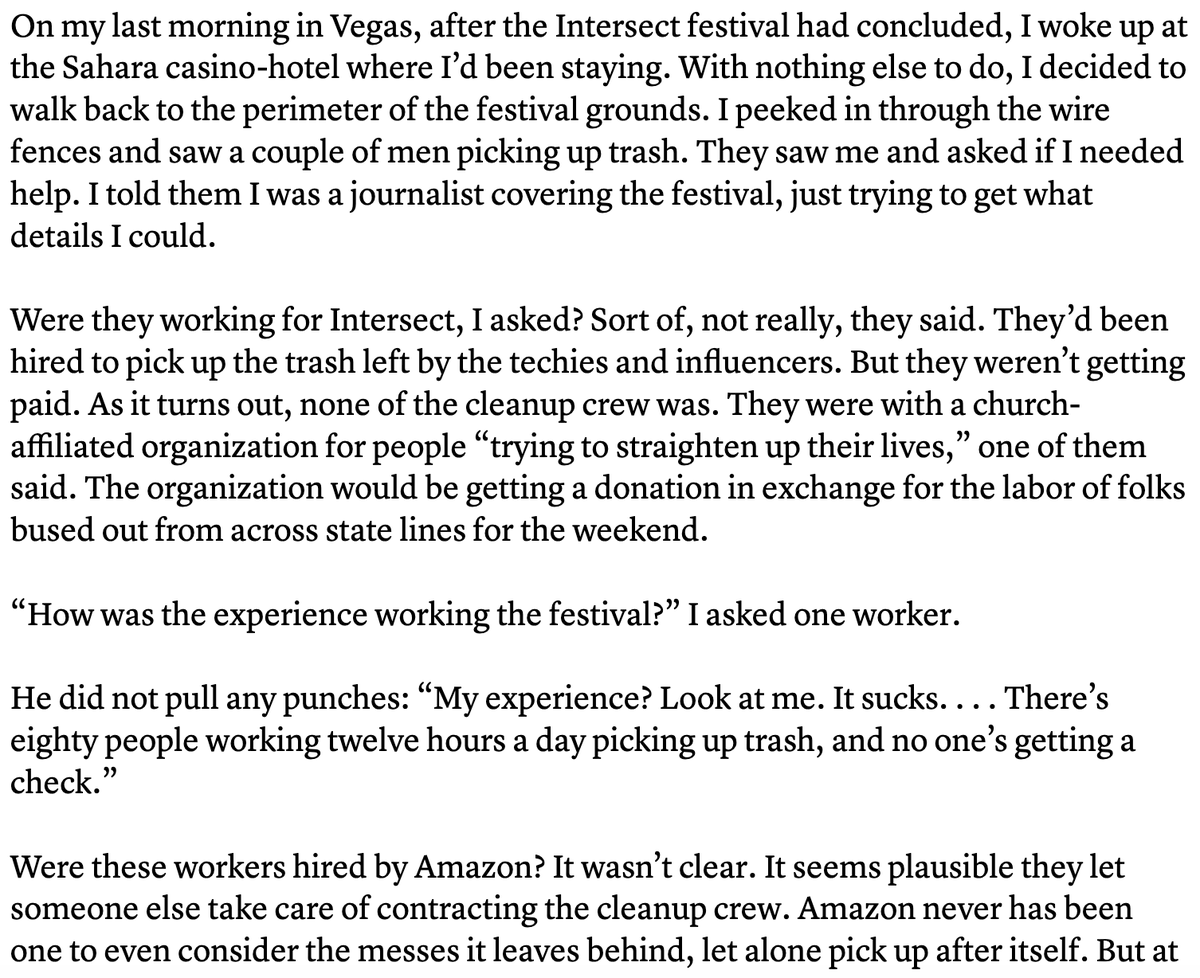lizpelly's tweet photo. there's a lot more but i'll leave you with this snapshot of how my weekend at amazon intersect festival ended -chatting with the people picking up trash, who, it turns out were not getting paid.  truly disturbing.

thanks for reading 
https://t.co/vxZUMOCJ3h https://t.co/dvmuHwDWHA