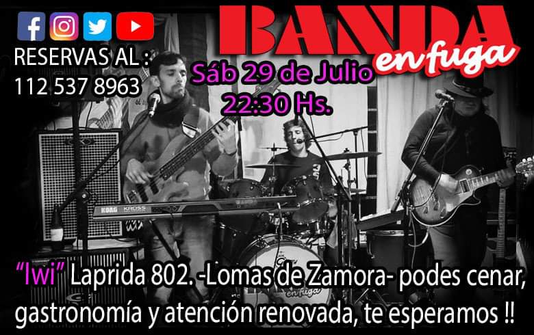 bandaenfuga's tweet photo. Finde #BandaEnFuga.  Nos vemos !!!!! https://t.co/KyAtFFBk2o