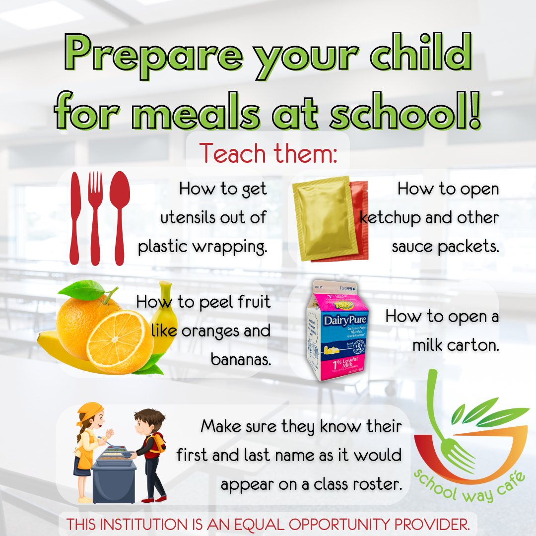 School Way Café (@swc_volusia) on Twitter photo 🍎🎒Calling all soon-to-be kindergarteners and their families! 🌟 Help your little ones prepare for meals in the cafeteria with these essential life skills. 🧡Plus, exciting news: Breakfast & lunch are free for all students this school year! 🆓🥪 #NoKidHungry <a href="/volusiaschools/">Volusia County Schools</a> 🍎🎒Calling all soon-to-be kindergarteners and their families! 🌟 Help your little ones prepare for meals in the cafeteria with these essential life skills. 🧡Plus, exciting news: Breakfast & lunch are free for all students this school year! 🆓🥪 #NoKidHungry <a href="/volusiaschools/">Volusia County Schools</a>