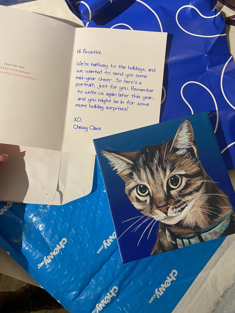kayteeaa's tweet photo. I’m crying 😭😭 Thank you so much @Chewy it’s so beautiful, we love it so so much #chewy #bestcustomerserviceever https://t.co/H4UqYI0rVM