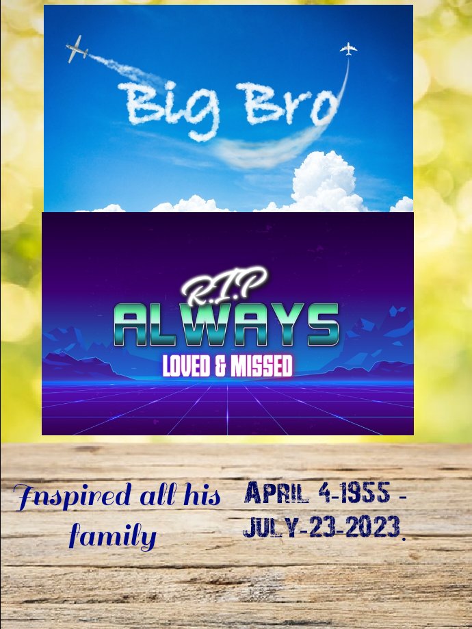 DirectDart's tweet image. That oldest sibling that didn't not want his younger siblings to get into the hard knocks life He went through. And change his life around 360°. He became admired by not just family. He always with us in spirit.