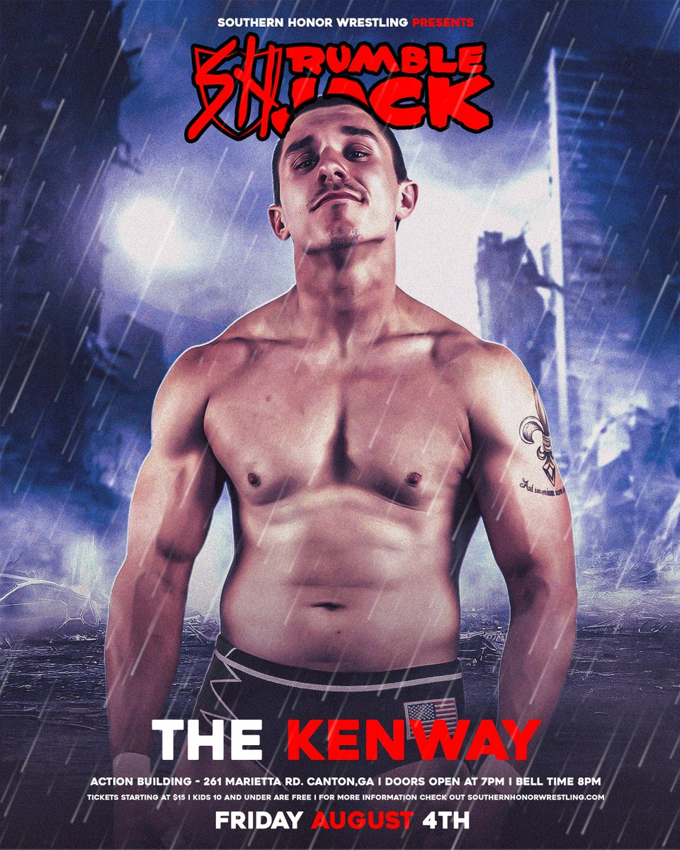 SHonorWrestling's tweet photo. After coming off of a very hard fought battle in the finals of our JTS Legacy Championship Tournament at #SHW52, The Kenway has been officially announced as an entrant into our 5th Annual #RumbleJack match on August 4th! https://t.co/eQd74vajOd