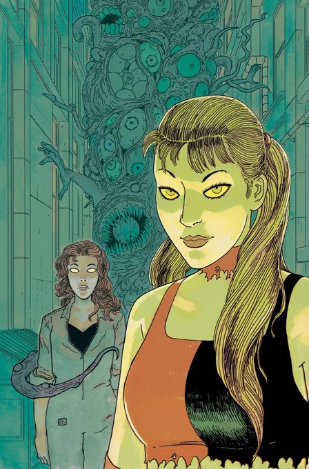 Oh! My Junji Ito tribute cover for HARLEY QUINN #33 is out haha  