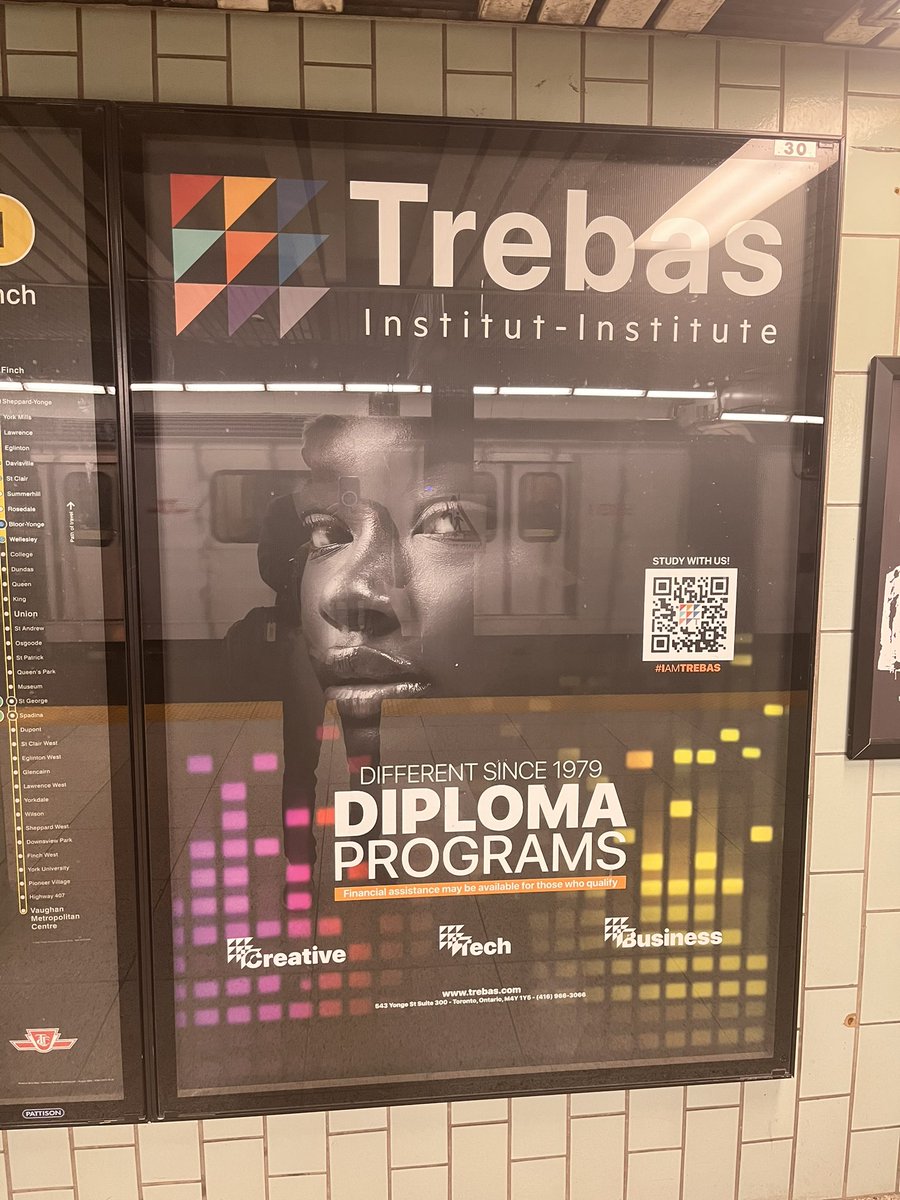 Interested in the creative #entertainment &amp; #filmmaking &amp; #screenwriting ? you may want to consider <a href="/TrebasToronto/">Trebas Institute Toronto</a> <a href="/InstitutTrebas/">Institut Trebas Québec Inc.</a> check out our new subway adverts! #film #acting #scripts