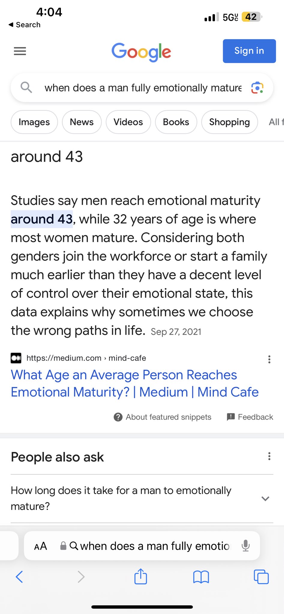 At What Age Does A Man Fully Emotionally Mature?