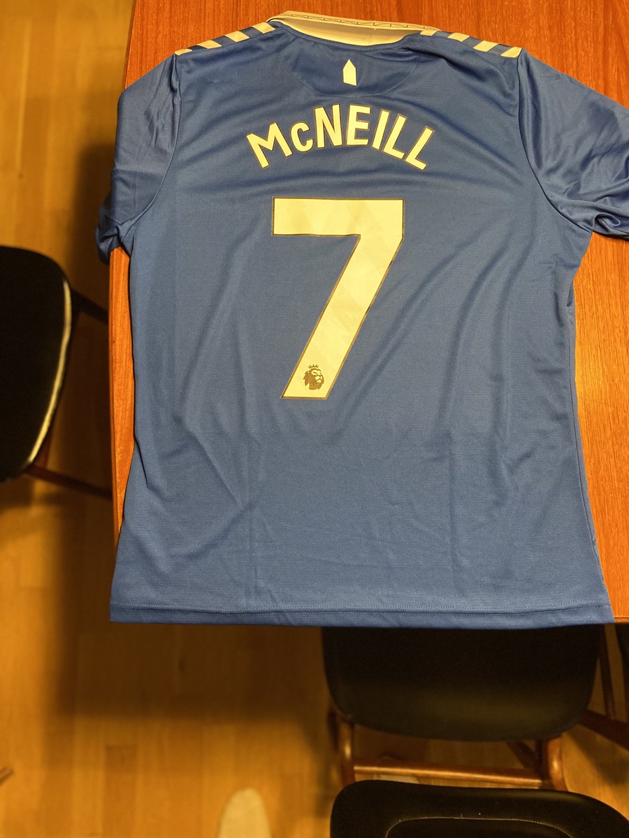 moonmar82's tweet photo. Just ordered a @dwightmcneil  shirt from @EvertonDirect. But a shirt from a new player McNEILL arrived, did Everton accidentally leak a new arrival @ElBobble ??? https://t.co/rxjmyBBgoV