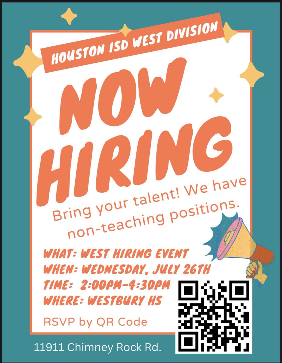 HISD_West's tweet photo. Tomorrows the day !!! We will be ready to send offers on the spot ! Come join  us at Westbury HS . #Westisthebest #WestDivision #Houstonisd https://t.co/HwKQmio2NS