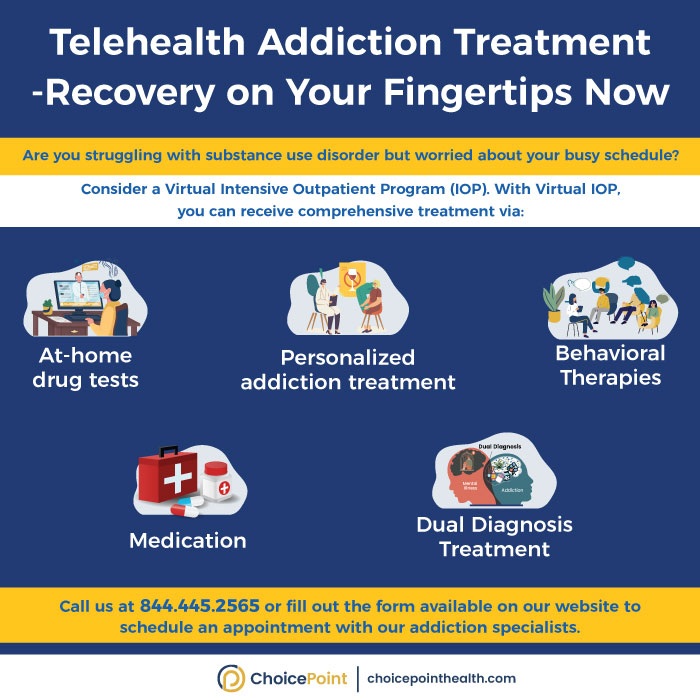 Contact us now and let our DEA-certified addiction specialists guide you.
#mentalhealth #addictionrecovery #addictiontreatment #soberlife #telehealth #rehabtherapy #healthcare #opioidepidemic #choicepointhealth #roadtorecovery #Montana #fairlawnnj #newjersey #treatmentcenter