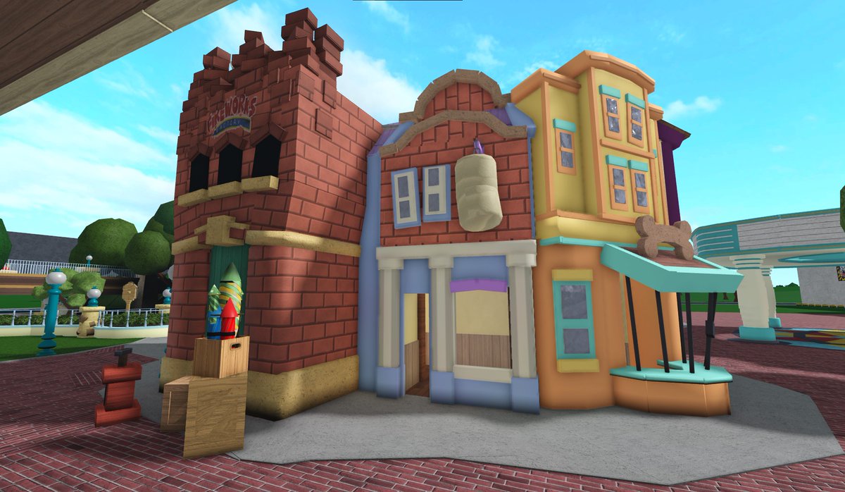 YourGhostHost2's tweet photo. I'm a bit of a slow builder, but progress is still being made! I know introduce to you... Downtown Toontown! #bloxburgbuilds #bloxburg @heybloxburg @FroggyHopz_RBLX @RBX_Coeptus @ItsPeetahBread https://t.co/7OIpvJ3Pl1