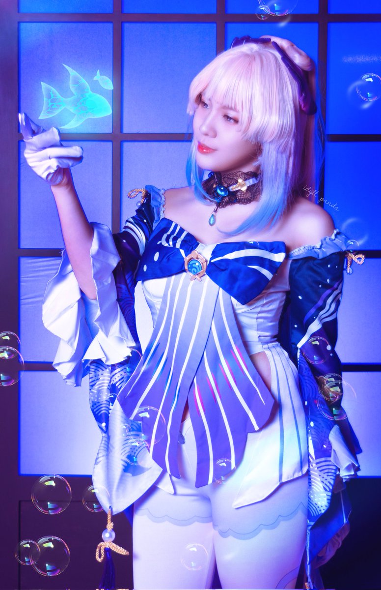 Idyll999's tweet photo. Take heart, victory will be ours 🐟🐟
#SangonomiyaKokomi #Kokomi #GenshinImpact #cosplay https://t.co/X94t7ppQuh