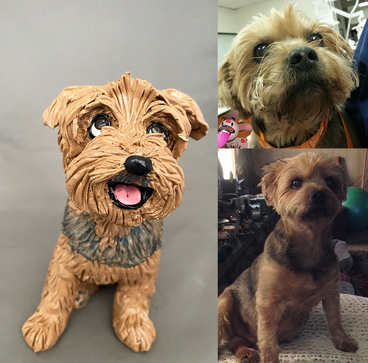 houndsofhope's tweet photo. After his adoption, silky #terrier Chance ran agility and became a therapy dog! Aimed to capture this spunky senior's sweet and joyful personality   Custom figurines: https://t.co/JKb93kzRKq https://t.co/jimQB1derI