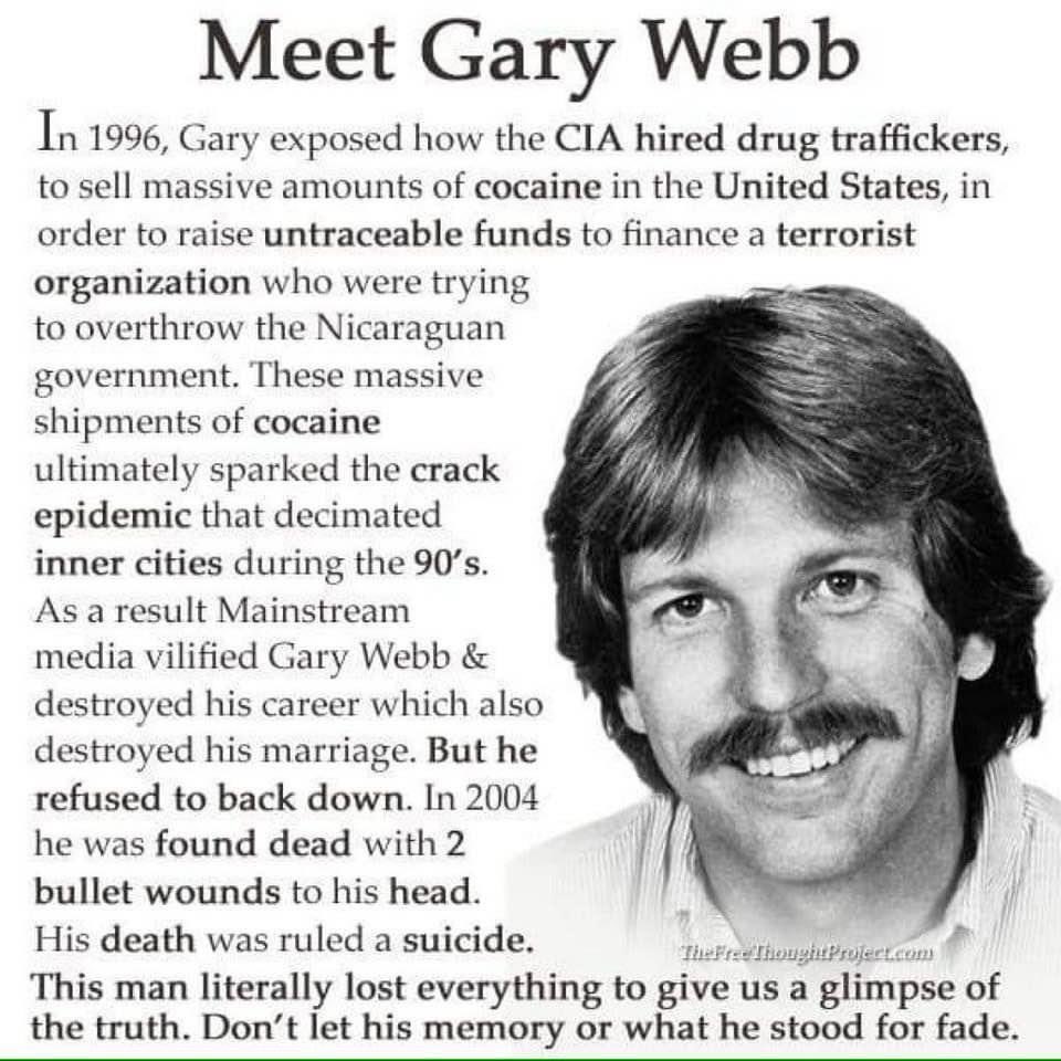 #GaryWebb #Cocaine #DrugTraffickers #WTH 🤯😱#anythingyoucanimagine #UntraceableFunds 🤔😳