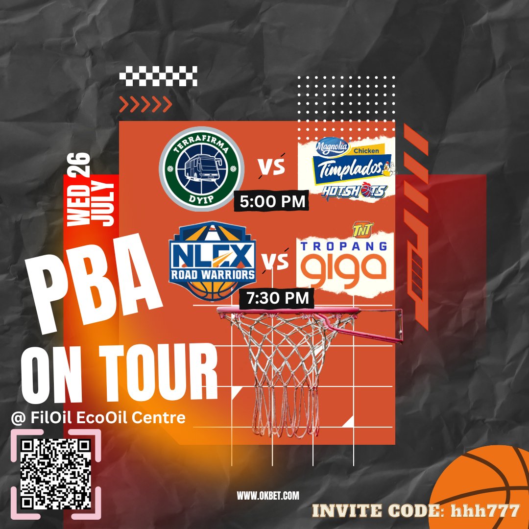 PBA ON TOUR TODAY JULY 26, 2023
LOOKING FOR ACTIVE PLAYERS❗️ TO THOSE WHO WANT TO BET ON SPORTS AND ONLINE CASINO.  🤑🤑🤑 PM ME FOR MORE DETAILS😉

Register here. 👇👇👇👇
okbet.com/mobile/login?i…
INVITE/ REFERRAL CODE: hhh777
#pba #SportsGambling #sportsbet #okbet #pbaontour