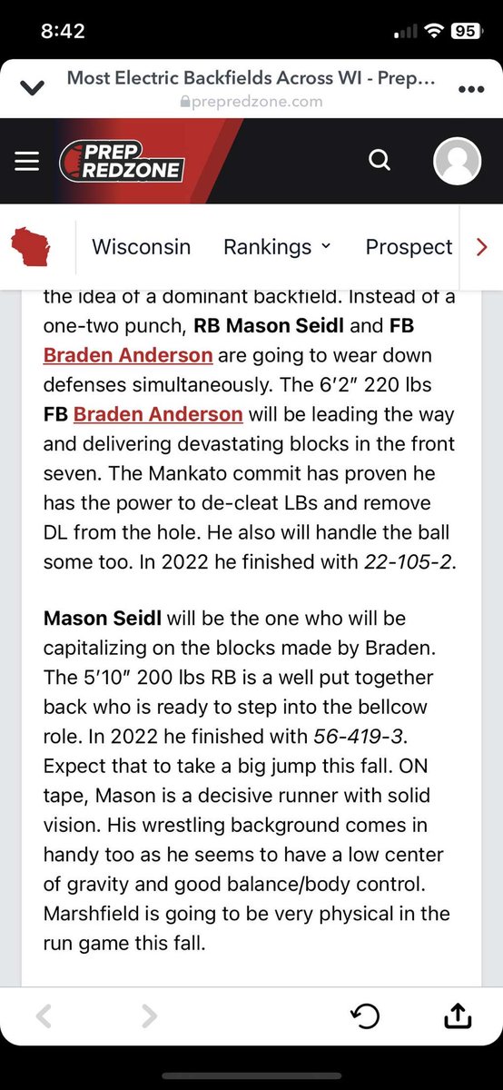Thanks <a href="/MJ_NFLDraft/">Mark Johnson</a> for the write up. Looking forward to the season with <a href="/MasonSeidl/">Mason Seidl</a>