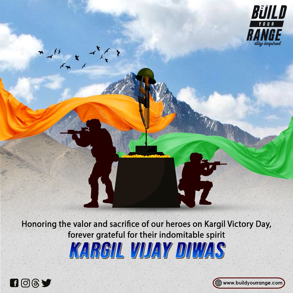 Sambit_Marshal's tweet photo. Remembering the brave hearts who fought valiantly during Kargil War, ensuring our nation's victory! 🇮🇳🎗️ 

#KargilVijayDiwas #IndianHeroes #JaiHind  #buildyourrange https://t.co/OWlKIpiqdG