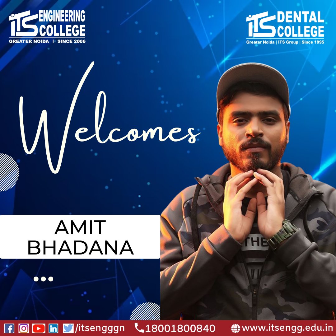 ITSEngggn's tweet photo. ๐ I.T.S Engineering College, Greater Noida proudly welcomes the incredible @iAmitBhadana , one of India's top 10 YouTubers! ๐
#itsenggn #itseng #itsec #itscollege #AmitBhadana #YouTuber #ITSEngineeringCollege #GreaterNoida #WelcomeAmit https://t.co/d2fZ7mi0FO