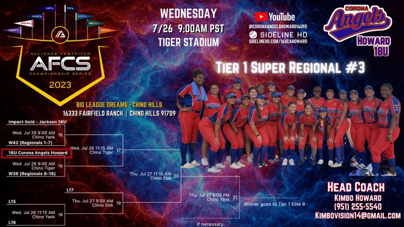 💙 18U 💙
Heading to ⭐️Super Regionals ⭐️
Tier 1 ☑️ <a href="/ExtraInningSB/">EXTRA INNING SOFTBALL</a> <a href="/AGLSoftball/">AthletesGoLive Softball</a> <a href="/thealliancefp/">The Alliance Fastpitch</a>