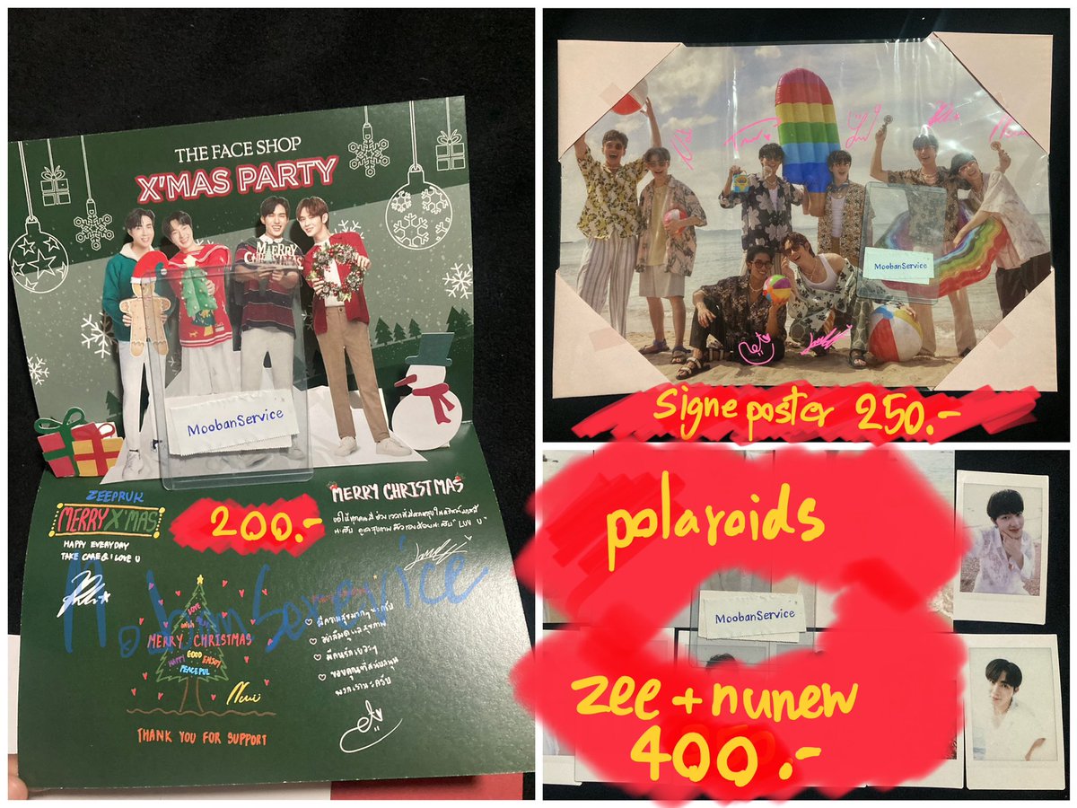 MoobanService's tweet photo. WTS sell ขาย
#DMDPartner2023
Polaroids ZNN
Signed Poster #ZeeNunew #NetJames #MaxNat 

Popup Card ZNN NJ
#TheFaceShopXmasparty
💸 Price in pic. ราคาในรูป
✅ Worldwide Shipping 

#ตลาดนัดซีนุนิว #ตลาดนัดนิ่งเฮีย #ตลาดนัดดูมันดิ #ตลาดนัดเน็ตเจมส์ #ตลาดนัดDMD #ตลาดนัดดมด การ์ด https://t.co/HxYIEQ0uIh