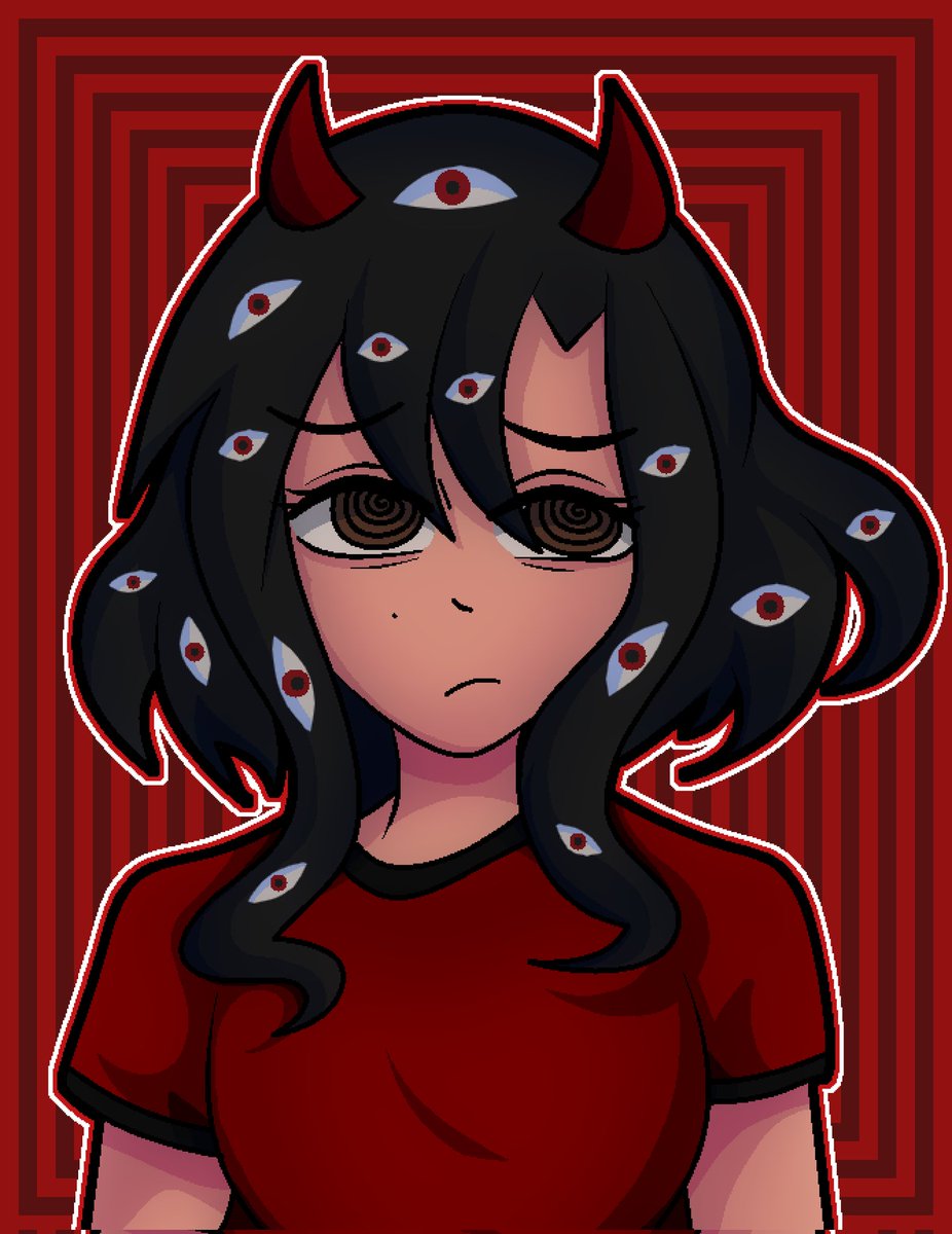 Drawing inspired by pinterest reference 
👁️👁️
#Drawing #selfportrait #Eyes #red #girl #ventart #ArtistOnTwitter  #suportartist #Repost