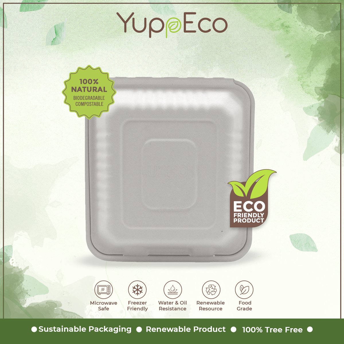 Yupp_Eco's tweet image. "Pack your food responsibly with Yuppeco's Renewable Resource Containers...!"
.
#yuppeco #ecofriendly #clamshellcontainer #whitepackaging #nowaxnoplastic #sustainablechoice #microwavesafe #freezerfriendly #waterresistance #oilresistance #renewableresource #foodgrade