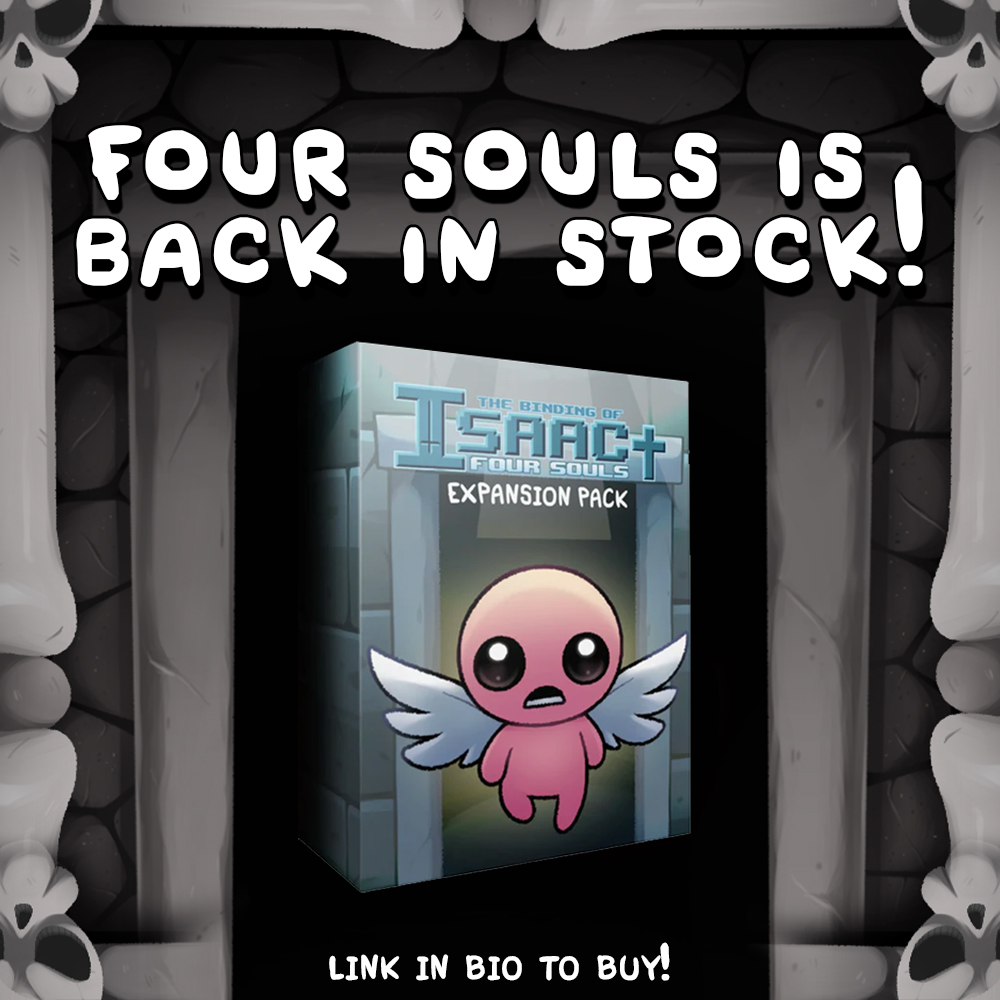 TheMaestroTeam's tweet image. After three long years, The Binding of Isaac: Four Souls+ is back in stock! Enjoy enhanced backgrounds and improved clarity in this updated second edition. Don't miss out! @edmundmcmillen #boardgames 

Grab it now: maestromedia.com/products/four-…
