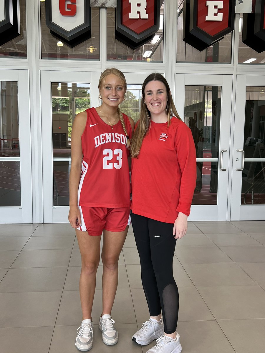Blessed to receive an opportunity to continue my academic and athletic career at Denison University! Coach Mo and her staff are creating something special!  Excited we made this connection and loved hearing about your journey from Btown to Big Red! Go Cougars💛 and Go Big Red❤️