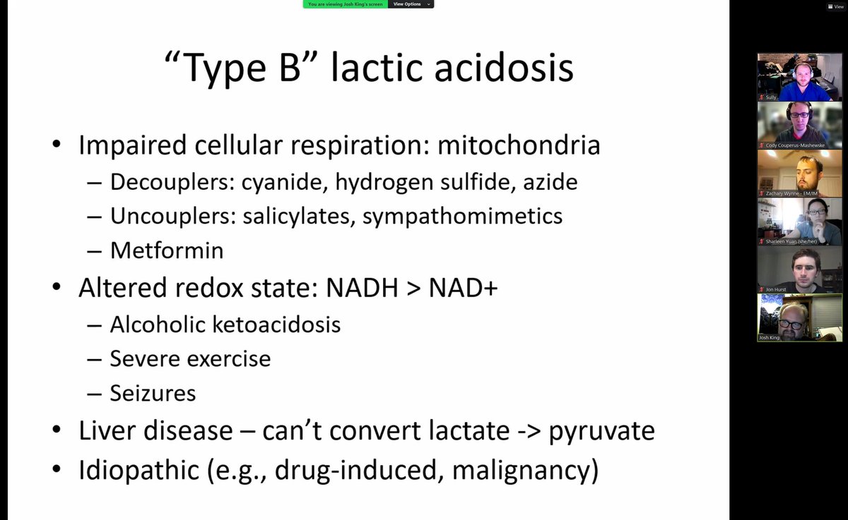 The last Tues of the month means EM/IM education night! We are so lucky to kick off this year's EM/IM education series with Dr. Josh King giving us a potpourri of Renal and Toxicology! No one teaches organic acid metabolism quite like @nephrotox, looking forward to the next one!