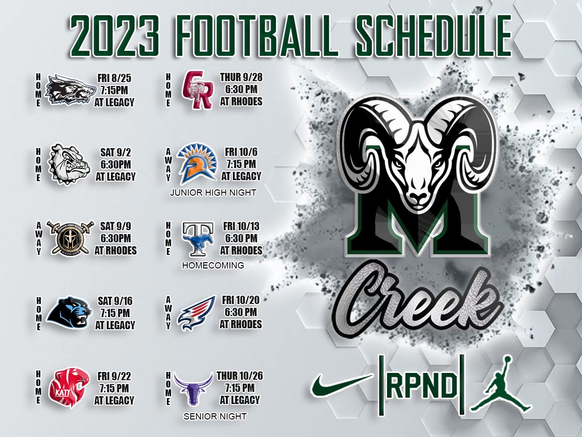 We are officially 1 month away from kickoff of the 2023 season! Can’t wait to see Ram Nation fill the stands this fall! @MCHS_Rams @MCHSAthleticDep @KatyISDAthletic @CoachJensen3 #RPND #TheCreekIsRising